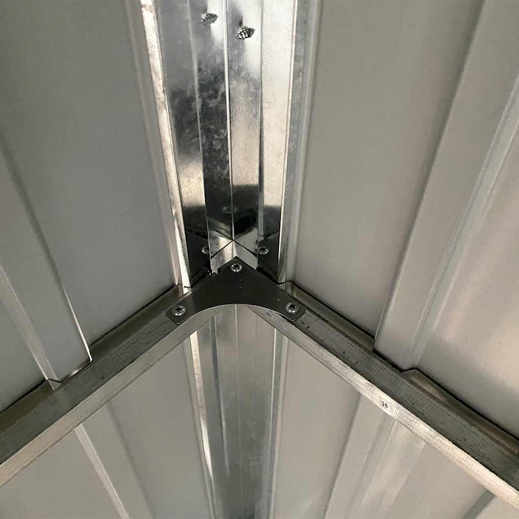 Capanno Giardino Tetto Esteso Antracite 277x107x181cm Acciaio