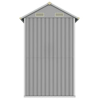 Casetta da giardino grigio chiaro 192x152,5x237 cm in acciaio zincato 364530