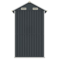 Casetta da giardino antracite 192x152,5x237 cm in acciaio zincato 364531