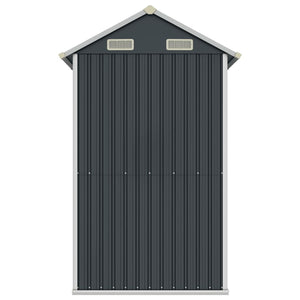 Casetta da giardino antracite 192x152,5x237 cm in acciaio zincato 364531