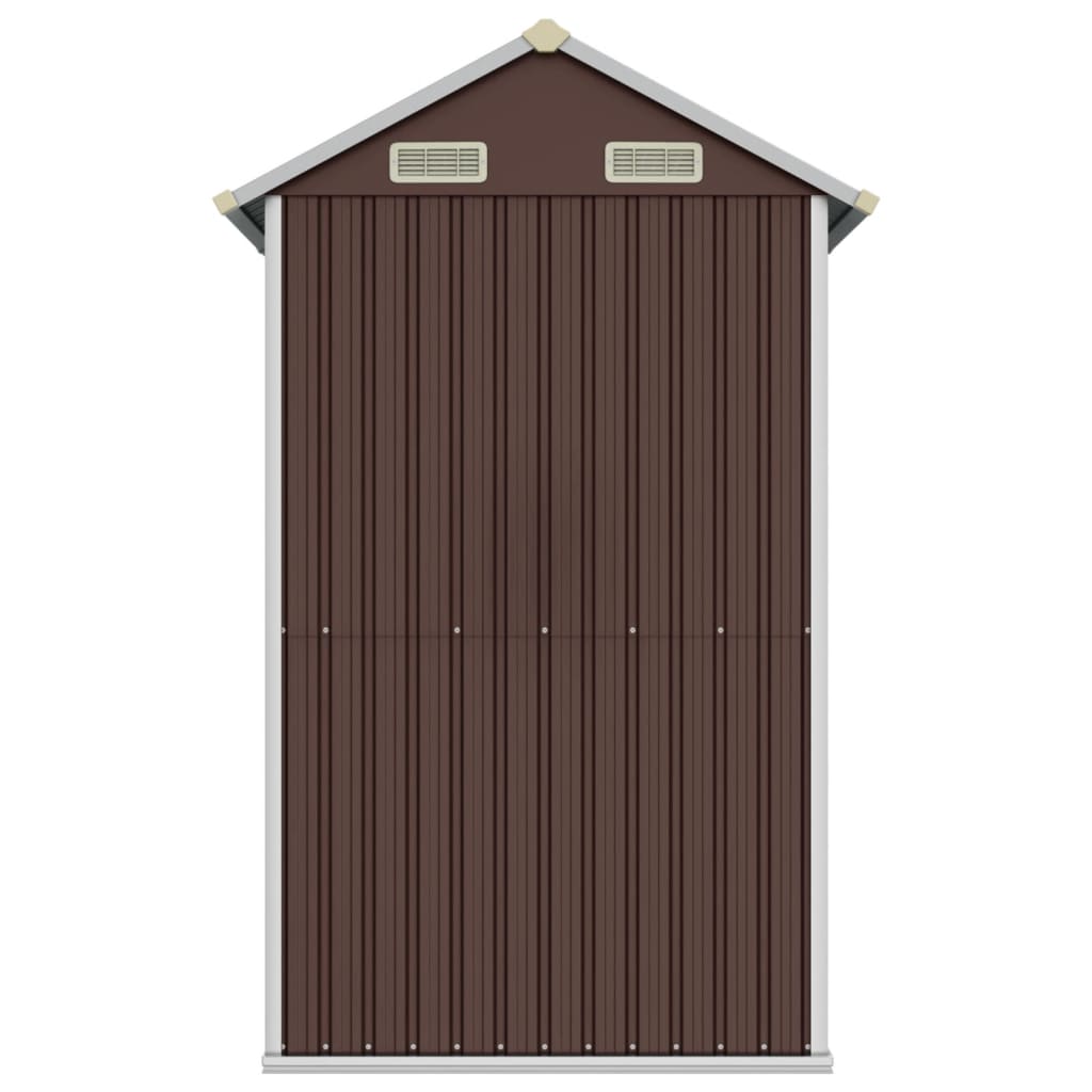 Capanno da Giardino Marrone 192x152,5x237 cm Acciaio Zincato
