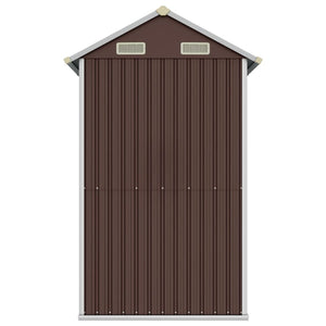 Capanno da Giardino Marrone 192x152,5x237 cm Acciaio Zincato