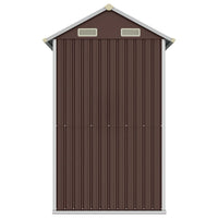 Capanno da Giardino-Casetta da Giardino Marrone 192x152,5x237 cm Acciaio Zincato