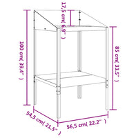 Supporto per Piante Antracite 56,5x54,5x100 cm Acciaio Zincato 364534