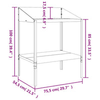 Supporto per Piante Antracite 75,5x54,5x100 cm Acciaio Zincato 364535