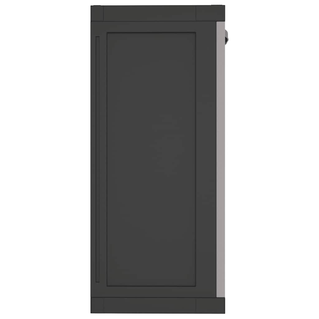 Armadio da Esterno Grigio e Nero 65x37x85 cm in PP 364199