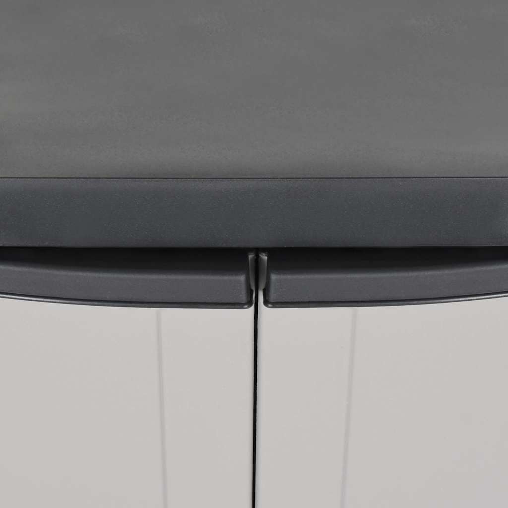 Armadio da Esterno Grigio e Nero 65x37x85 cm in PP 364199