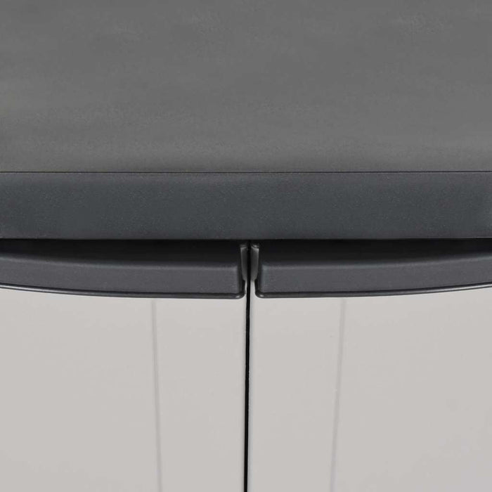Armadio da Esterno Grigio e Nero 65x37x85 cm in PP 364199
