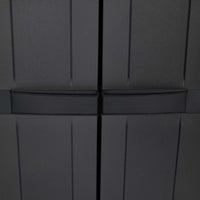 Armadio da Esterno Nero 65x37x165 cm in PP 364205