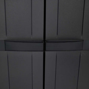 Armadio da Esterno Nero 65x37x165 cm in PP 364205