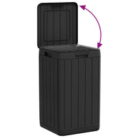 Cestino per Rifiuti da Esterno Antracite 38x38x65 cm in PP 364224