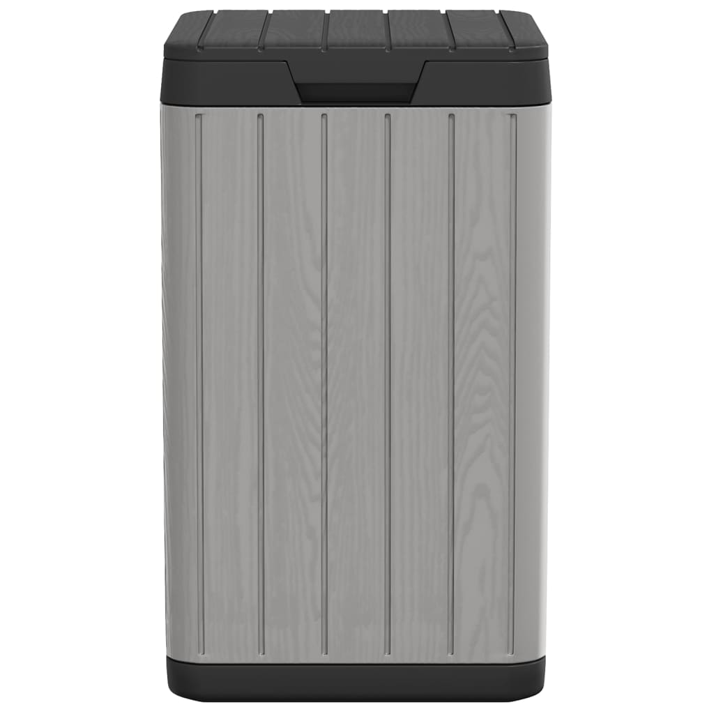 Cestino per Rifiuti da Esterno Grigio 38x38x65 cm in PP 364225