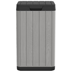 Cestino per Rifiuti da Esterno Grigio 38x38x65 cm in PP 364225