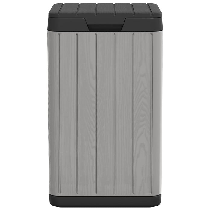 Cestino per Rifiuti da Esterno Grigio 38x38x65 cm in PP 364225