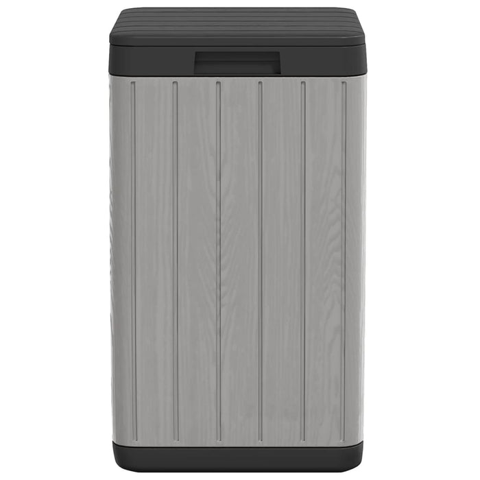 Cestino per Rifiuti da Esterno Grigio 38x38x65 cm in PP 364225