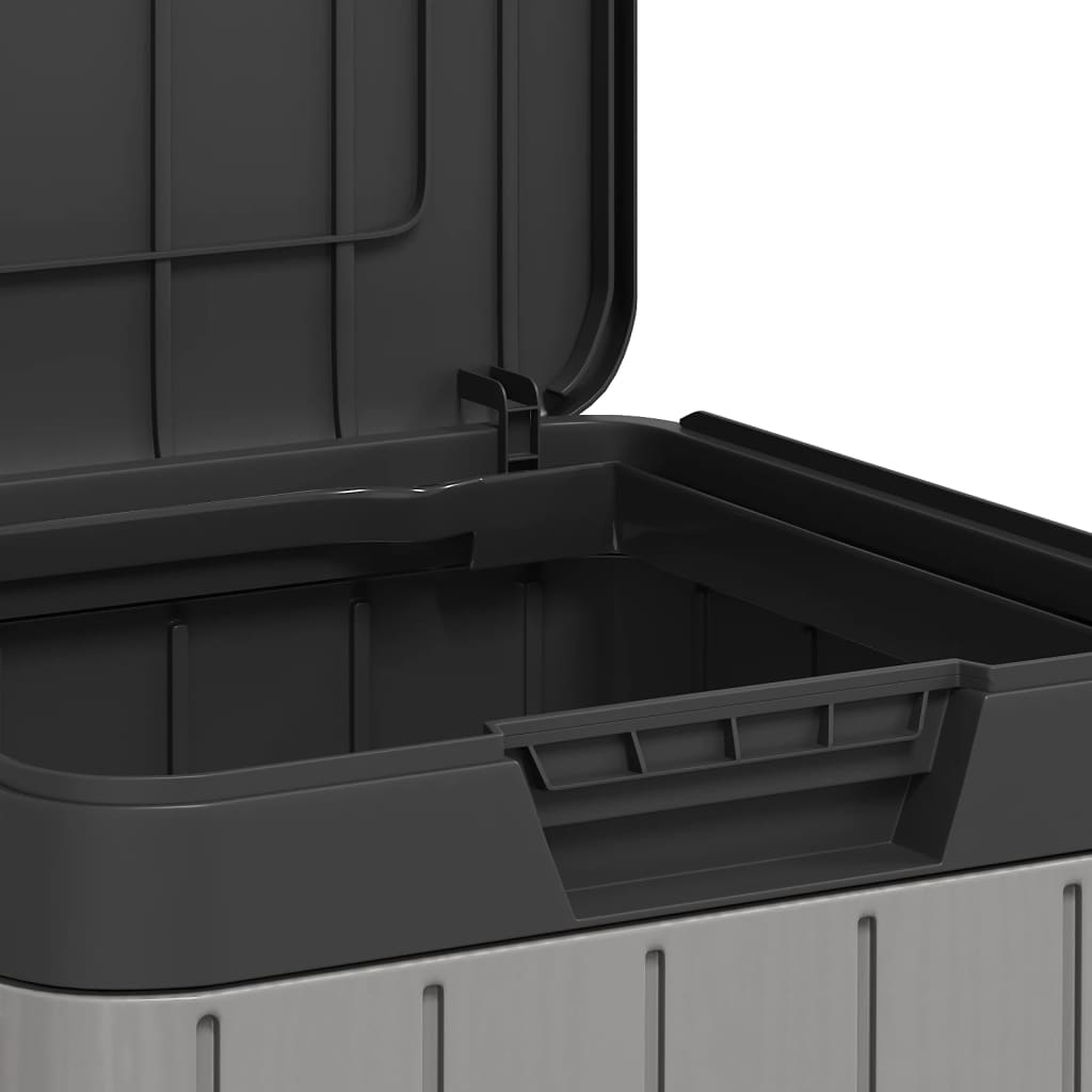 Cestino per Rifiuti da Esterno Grigio 38x38x65 cm in PP 364225