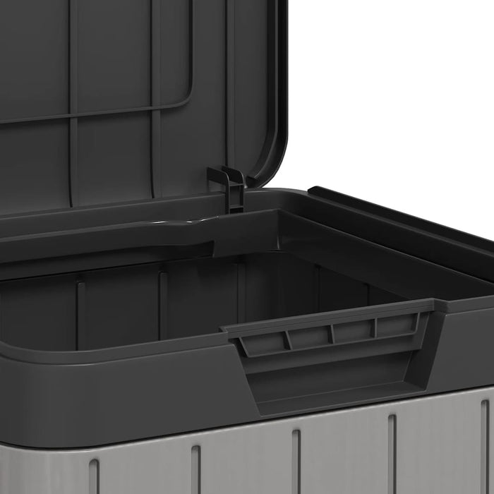 Cestino per Rifiuti da Esterno Grigio 38x38x65 cm in PP 364225