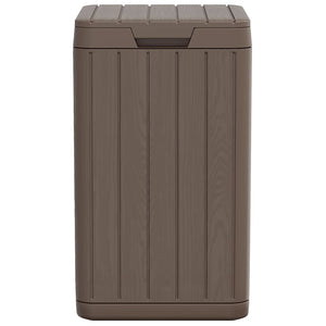Cestino per Rifiuti da Esterno Marrone 38x38x65 cm in PP 364226