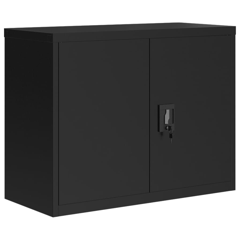 Armadio Classificatore Nero 90x40x70 cm in Acciaio 339722