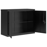 Armadio Classificatore Nero 90x40x70 cm in Acciaio 339722