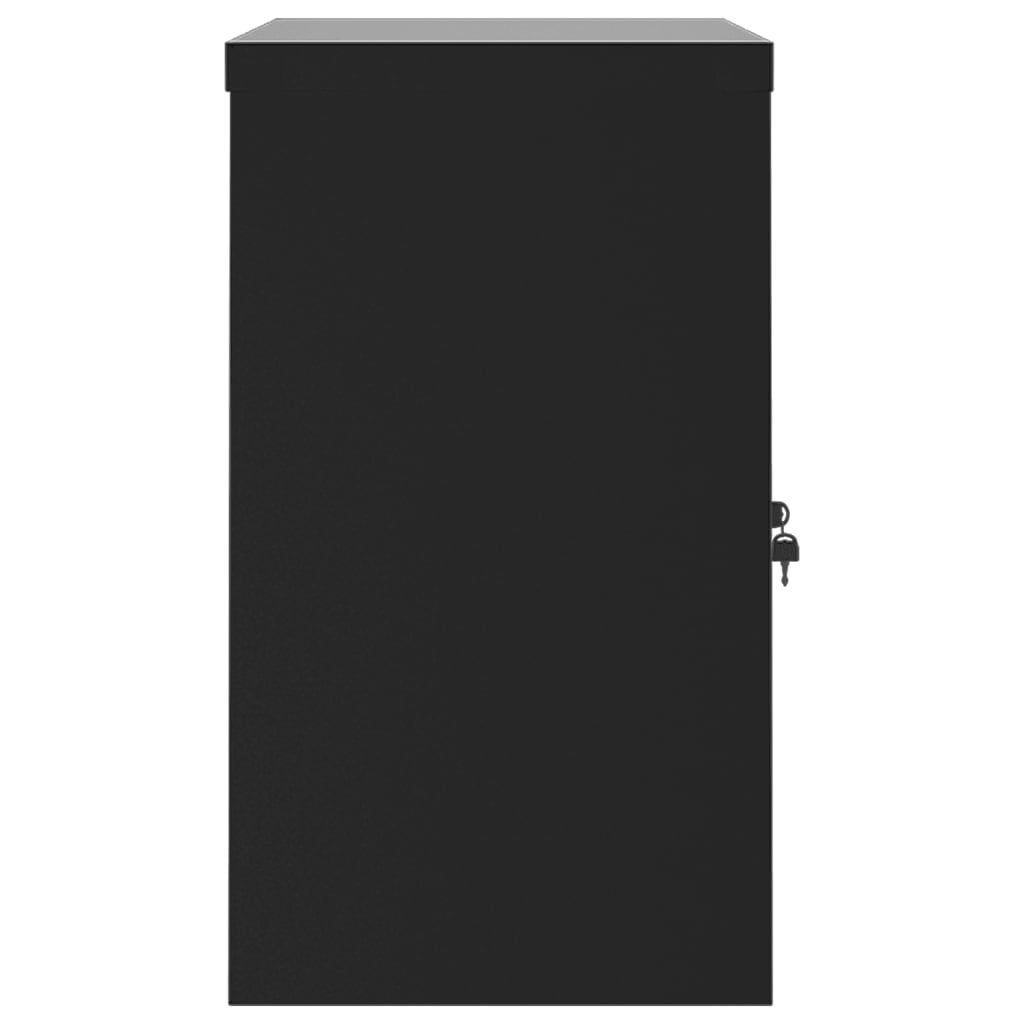 Armadio Classificatore Nero 90x40x70 cm in Acciaio 339722