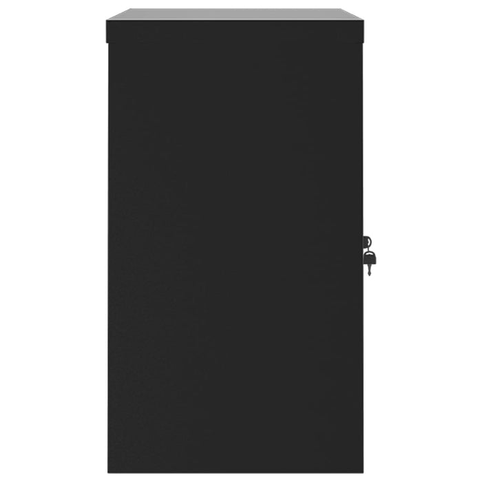 Armadio Classificatore Nero 90x40x70 cm in Acciaio 339722