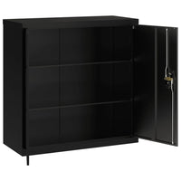 Armadio Classificatore Nero 90x40x90 cm in Acciaio 339730