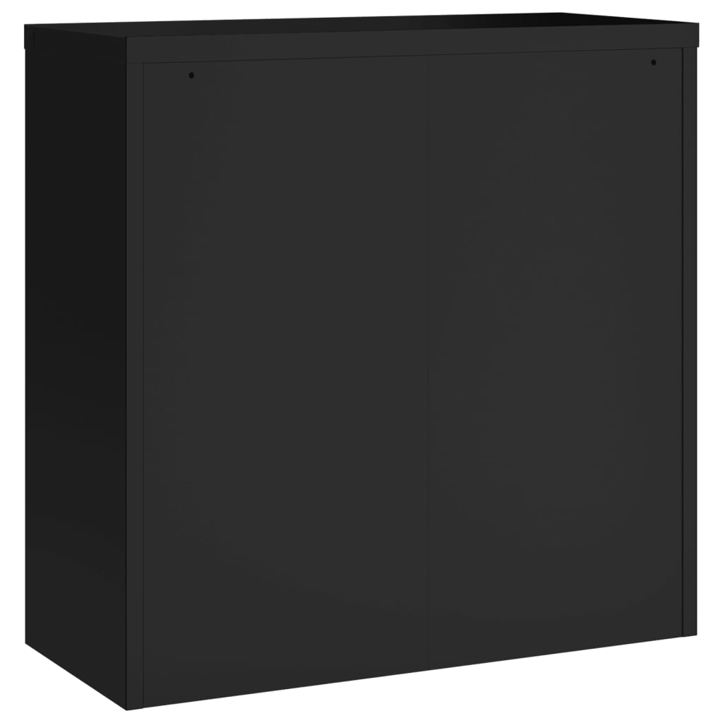 Armadio Classificatore Nero 90x40x90 cm in Acciaio 339730