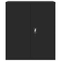 Armadio Classificatore Nero 90x40x105 cm in Acciaio 339738