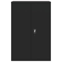 Armadio Classificatore Nero 90x40x140 cm in Acciaio 339746