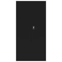 Armadio Classificatore Nero 90x40x180 cm in Acciaio 339754