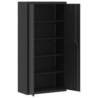 Armadio Classificatore Nero 90x40x180 cm in Acciaio