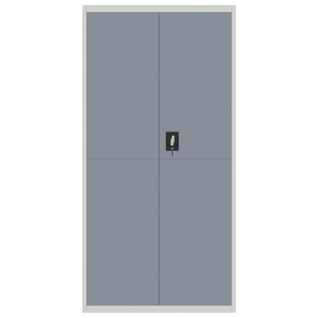 Schedario Grigio Chiaro e Grigio Scuro 90x40x180 cm in Acciaiocod mxl 105584
