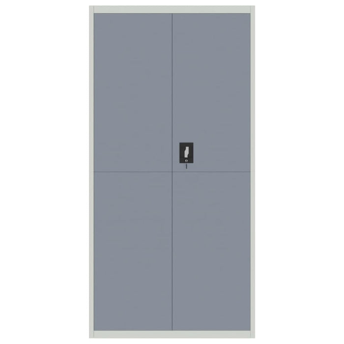 Schedario Grigio Chiaro e Grigio Scuro 90x40x180 cm in Acciaiocod mxl 105584