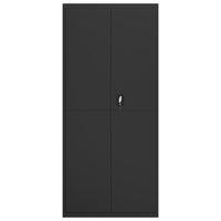 Armadio Classificatore Nero 90x40x200 cm in Acciaio 339762