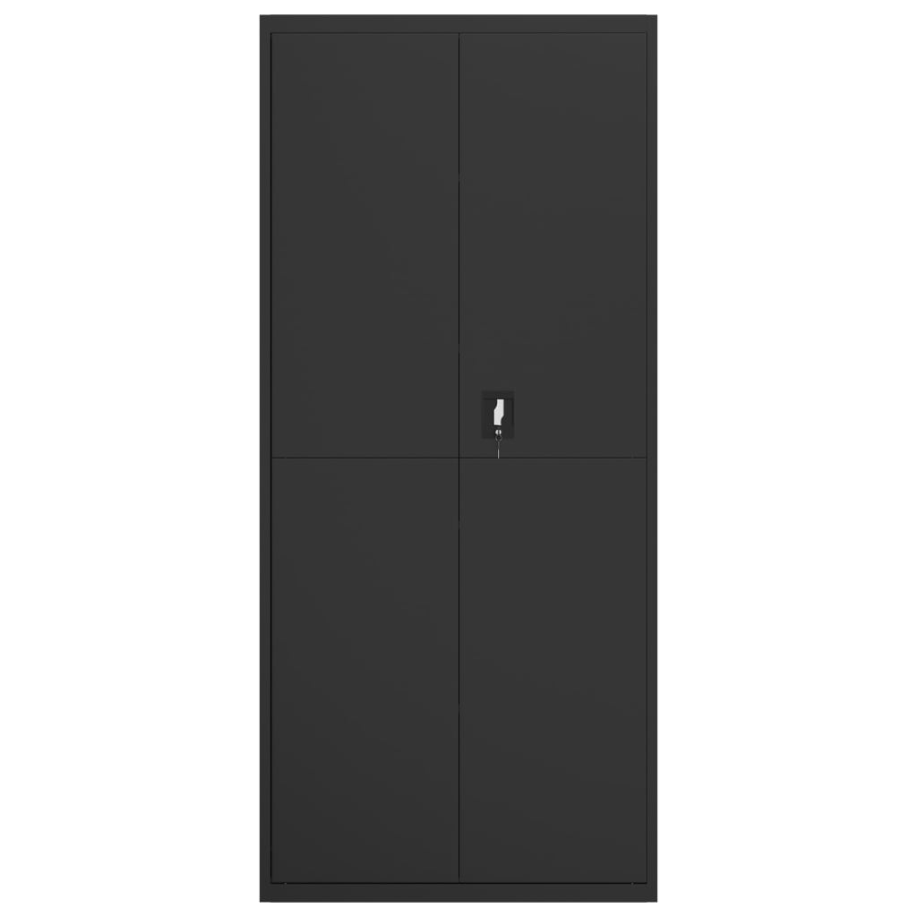 Armadio Classificatore Nero 90x40x200 cm in Acciaiocod mxl 127843