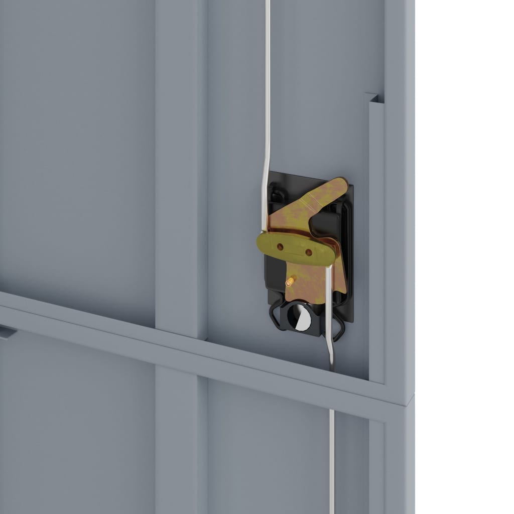 Schedario Grigio Chiaro e Grigio Scuro 90x40x200 cm in Acciaio 339767