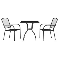 Set da Pranzo da Giardino 3 pz in Acciaio Antracite 3187965