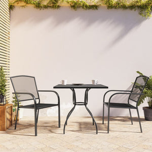 Set da Pranzo da Giardino 3 pz in Acciaio Antracite 3187965