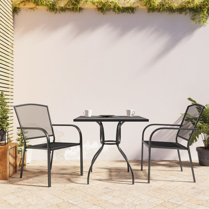 Set da Pranzo da Giardino 3 pz in Acciaio Antracite 3187965