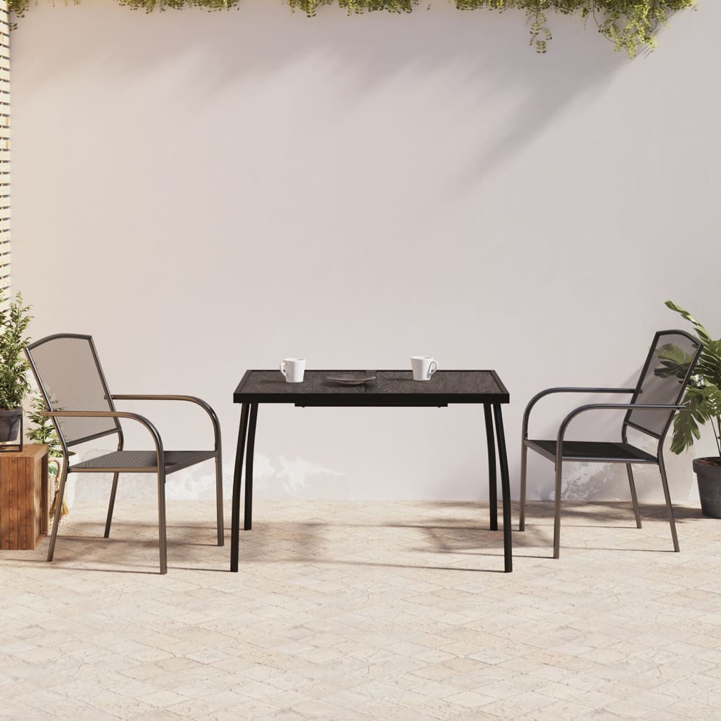 Set da Pranzo da Giardino 3 pz in Acciaio Antracite 3187969