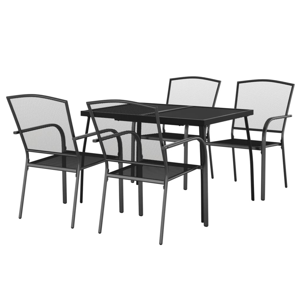 Set da Pranzo da Giardino 5 pz in Acciaio Antracite 3187970