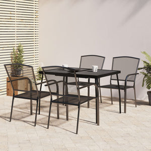 Set da Pranzo da Giardino 5 pz in Acciaio Antracitecod mxl 124656