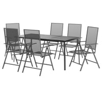 Set da Pranzo da Giardino 7 pz in Acciaio Antracite 3187981
