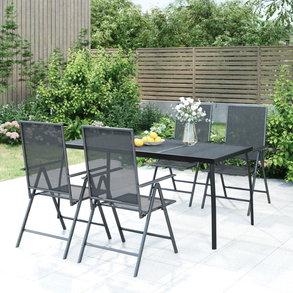 Set da Pranzo da Giardino 5 pz in Acciaio Antracite 3187982