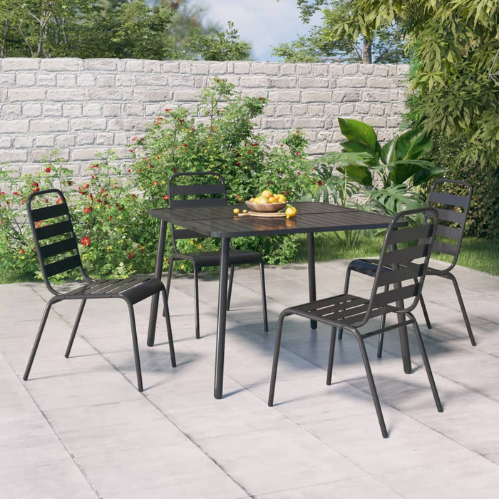 Set da Pranzo da Giardino 5 pz in Acciaio Antracitecod mxl 100717