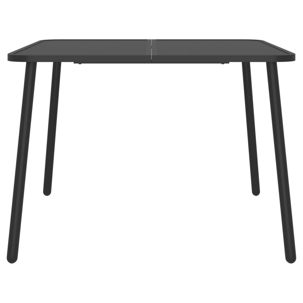 Set da Pranzo da Giardino 7 pz in Acciaio Antracite