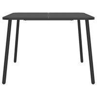 Set da Pranzo da Giardino 7 pz in Acciaio Antracite