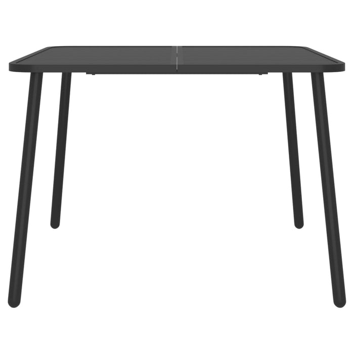 Set da Pranzo da Giardino 7 pz in Acciaio Antracite