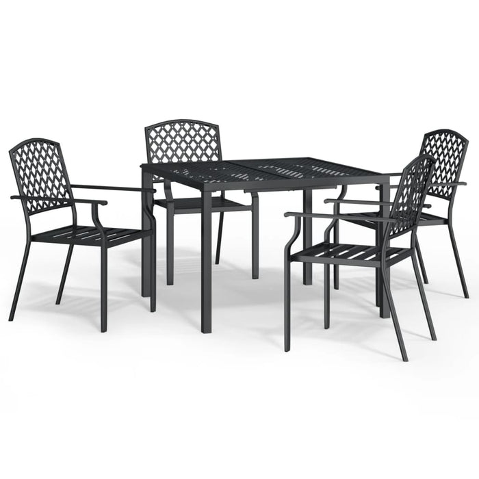 Set da Pranzo da Giardino 5 pz in Acciaio Antracite 3188000